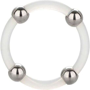 Anello in silicone con perle in acciaio per erezioni più forti e stimolazione